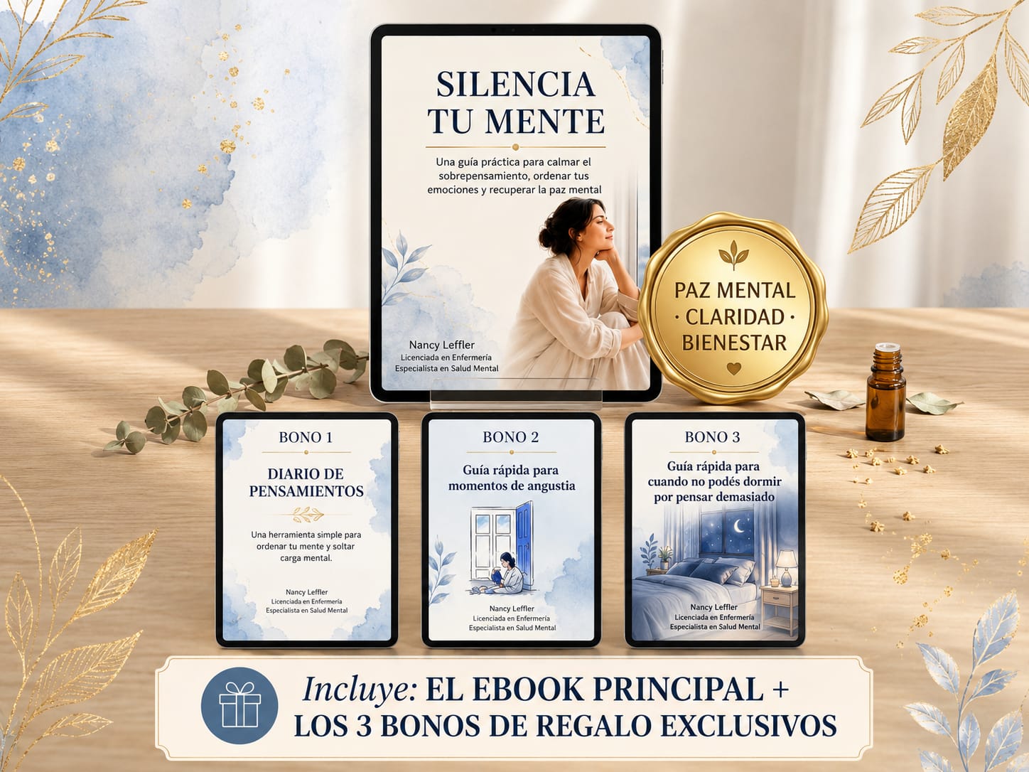 Silencia tu mente |Ebook Guia para cuidadoras  + 3 bonos